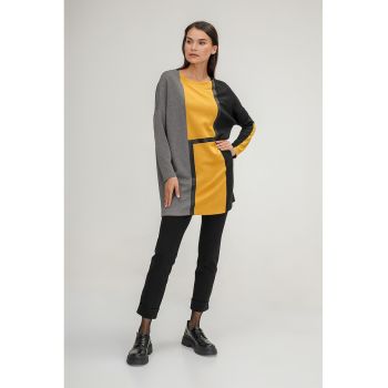 Bluza lejera cu design color block