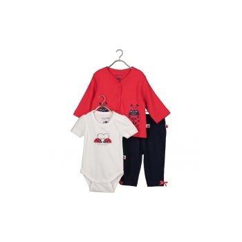 Set body - pantaloni si veste copii -  301985730 - Bumbac - Rosu