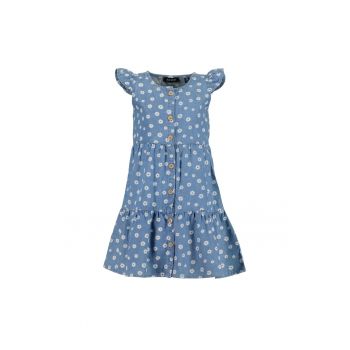 Rochie fetite -  Bumbac - Albastru