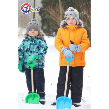 Lopata pentru copii TechnoK cu coada din lemn 65 cm,utilizare in gradina sau joaca cu nisip Albastru