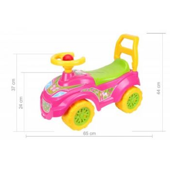 Masinuta copii fara pedale Ride On Little Pony TechnoK, potrivita pentru copii intre 1-3 ani, greutate maxima suportata 20 kg, spatiu de depozitare sub scaun