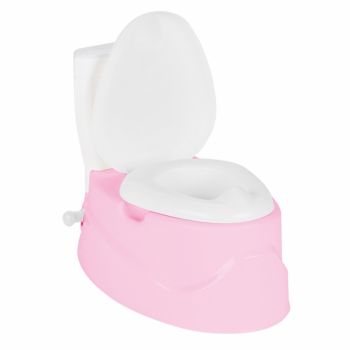 Olita educationala pentru copii tip Minitoaleta Pilsan Talking Pink cu sunete,margini rotunjite,vas colectare detasabil,lumini si suport hartie
