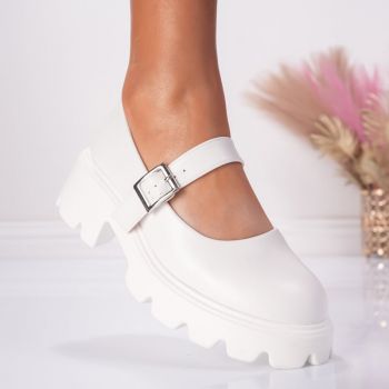 Pantofi Casual Onda - 1029 White ieftina