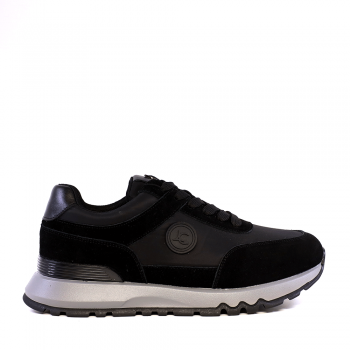 Sneakers bărbați Luca di Gioia negri din piele și textil 3919BP179VN ieftini de firma originali