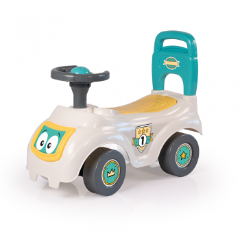Ride-On copii fara pedale Dolu Pastel, volan cu claxon, spatar cu posibilitatea de impingere, spatiu de depozitare, claxon