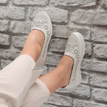 Pantofi dama Bej din Piele Ecologica Desi ieftini
