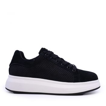 Sneakers bărbați Luca di Gioia negri din piele întoarsă 3919BP810VN ieftini de firma originali