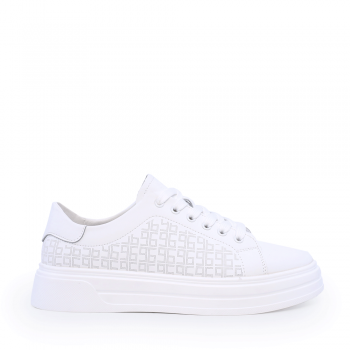 Sneakers ușori femei Benvenuti albi din piele 1539DP0502A ieftini la reducere