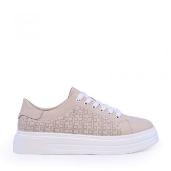 Sneakers ușori femei Benvenuti bej din piele 1539DP0502BE ieftini la reducere