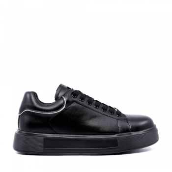 Sneakers ușori bărbați Luca di Gioia negri din piele 3919BP164N ieftini de firma originali