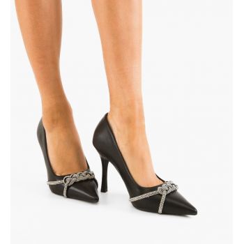 Pantofi stiletto dama Abrams Negri ieftini