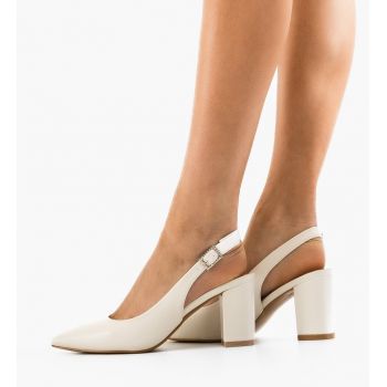 Pantofi dama Leona Albi ieftini