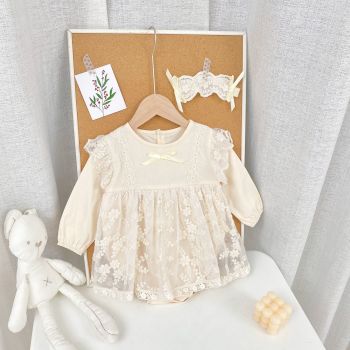 Rochita Fetite Bumbac Crem Jessie - 6-12 luni