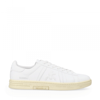 Sneakers Premiata Russel D albi din piele naturală 1699DP7473A