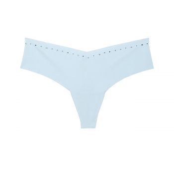 No-show shine-trim thong panty m