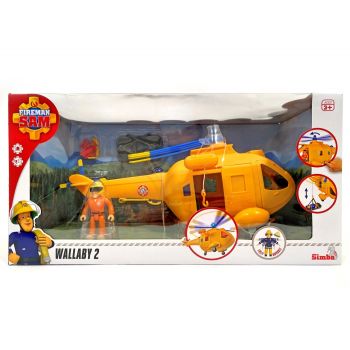 POMPIERUL SAM ELICPOTERUL WALLABY II CU FIGURINA TOM