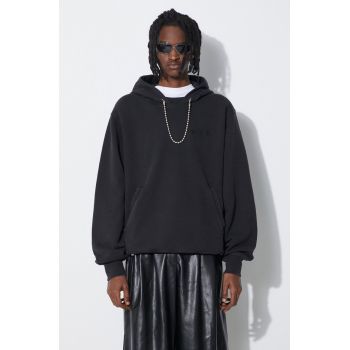 AMBUSH hanorac de bumbac Ballchain barbati, culoarea negru, cu glugă, cu imprimeu, BMBB001S24FLE