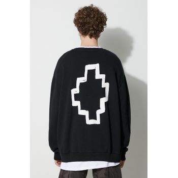 Marcelo Burlon hanorac de bumbac Tempera bărbați, culoarea negru, cu imprimeu