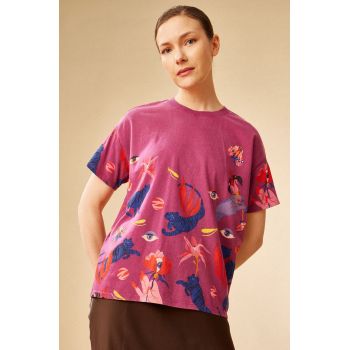 Medicine tricou din bumbac femei, culoarea roz