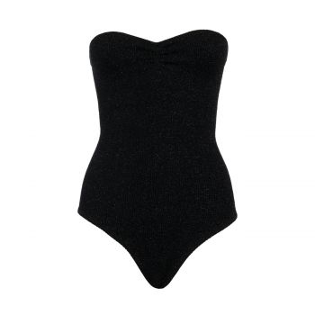 One piece swimming suit soleil w crinkle lurex s/m