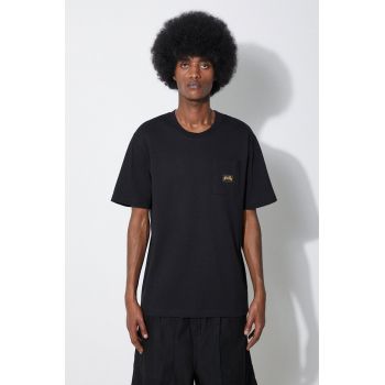 Stan Ray tricou din bumbac Patch Pocket T-Shirt barbati, culoarea negru, neted, SS2400367