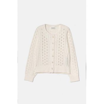 Abercrombie & Fitch cardigan pentru copii culoarea bej deschis KI250-4096