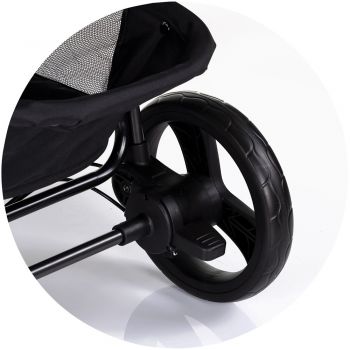 Carucior pentru copii gemeni Chipolino Duo Smart cloud 2 in 1, pliere simpla si compacta, sezut transformabil si reversibil, spatar reglabil, bara de protectie detasabila, copertina reglabila, husa pentru picioare