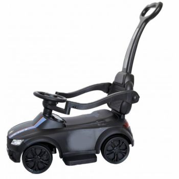Masinuta pentru copii Novokids Victory Car Negru fara pedale, cu melodii si lumini, maner  detasabil, greutate suportata 25 kg
