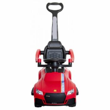 Masinuta pentru copii Novokids Victory Car Rosu fara pedale, cu melodii si lumini, maner detasabil, greutate suportata 25 kg