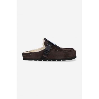 MCQ papuci din piele Grow-Up culoarea maro 682023R27982123-BROWN