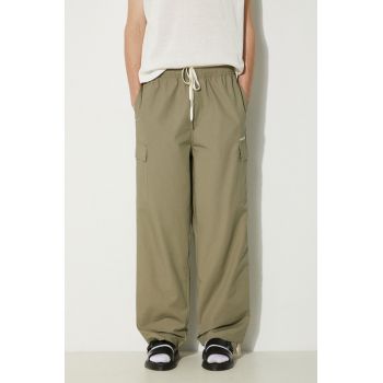MKI MIYUKI ZOKU pantaloni de bumbac Ripstop Cargo Trousers culoarea verde, drept, RIPSTOP.CARGO.TROUSERS