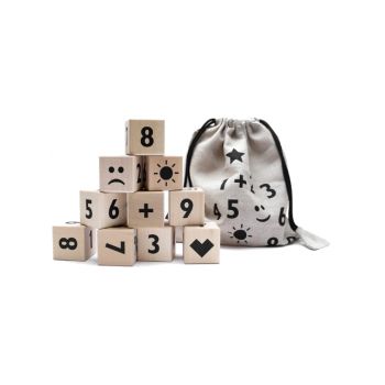 Ooh Noo Wooden Math Blocks Black (40mb1801)