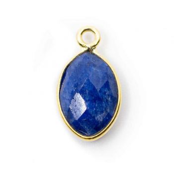 Pandantiv mini safir 1.2 cm, piatra lunii septembrie, birthstone