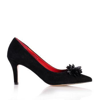 Pantofi eleganți damă din piele naturală - 904 Negru Velur