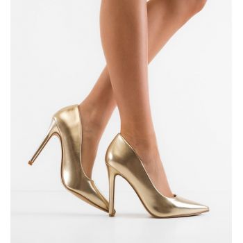 Pantofi stiletto dama Herbie Aurii
