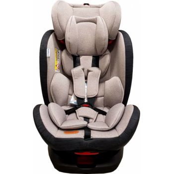 Scaun auto cu isofix Baby Care Motion Seat Gri, Rotire 360 grade, 0-36 kg, Tetiera reglabila, Omologare R-129 i-Size, Centura in 5 puncte