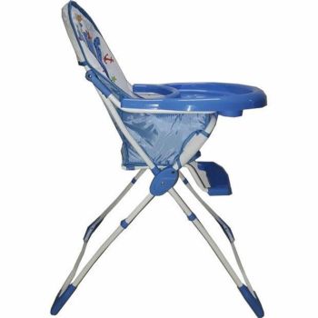 Scaun de masa pentru copii Baby Care Albastru ,pliabil, centura de siguranta, sezut comfortabil, masuta detasabila