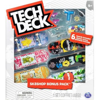 Set 6 mini placi skateboard, Tech Deck, Bonus Pack, Almost