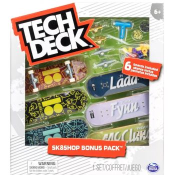 Set 6 mini placi skateboard, Tech Deck, Bonus Pack, PlanB