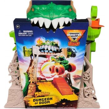 Set de joacă Monster Jam 1:87 Dragon Dungeon of Doom Playset, Mini Jams