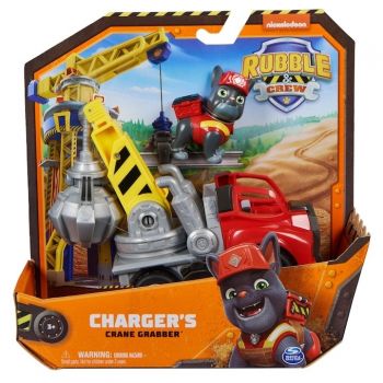 Set de joaca Paw Patrol - Figurina Charger si Macara cu braț de prindere