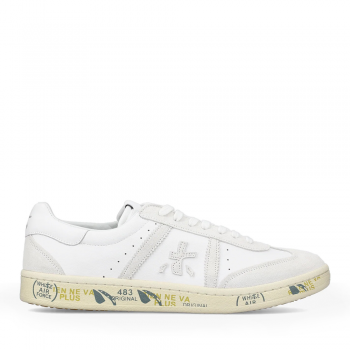 Sneakers bărbați Premiata Bonnie albi din piele naturală 1699BP6758A