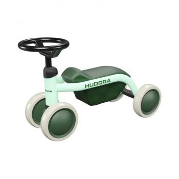 Bicicleta fara pedale cu volan si ladita de depozitare, 1 an+, culoare verde mint
