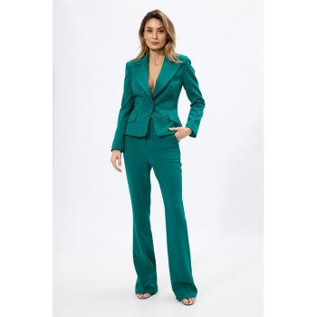 Costum elegant format din sacou si pantaloni Lucas Verde
