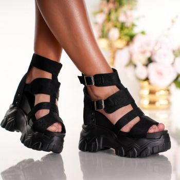 Ghete Dama cu Platforma - 2W67 Black