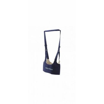 Ham pentru copii Novokids First Walking Assistant Bleumarin cu Maner confortabil, Intaritura, Material moale, Greutate admisa 15 kg, Lavabil