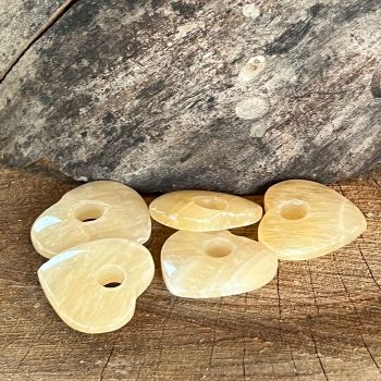 Pandantiv piatra pi donut inima lemonit