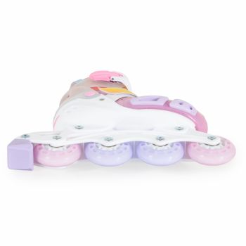 Role reglabile marime 34-38 pentru copii,interior respirabil cu spuma de amortizare,catarame reglabile cu inchidere Velcro si catarama dubla Byox Dizzy Pink
