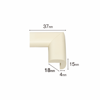 Set 4 protectii colturi pentru mobila Car Boy Safety Galben din spuma 18x37x15x4