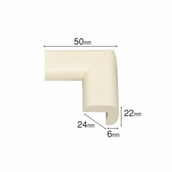 Set 4 protectii colturi pentru mobila Car Boy Safety Galben din spuma 24x50x22x6